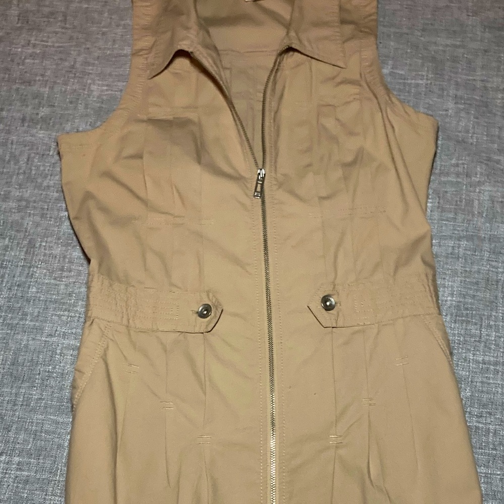 ▪️DKNY ▪️ khaki zip dress